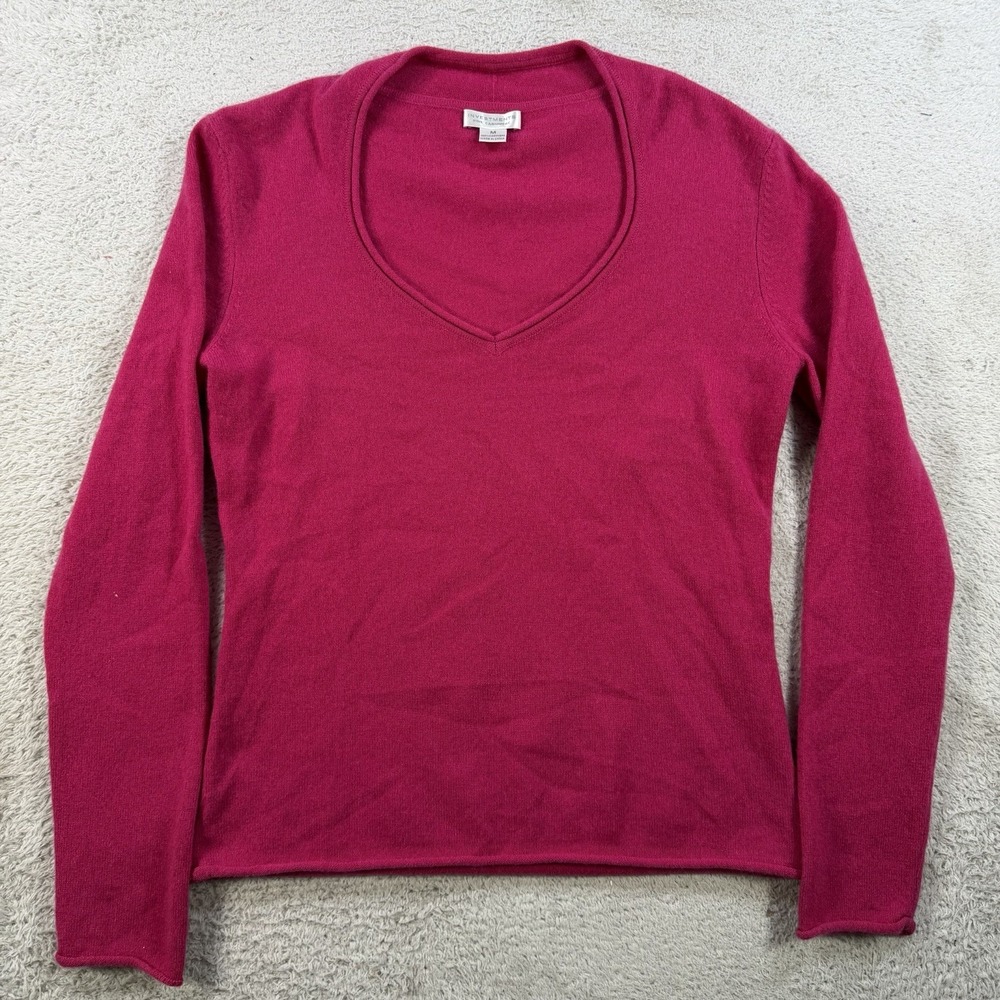 Investments Sweater Womens Medium Pink 100% Fine Cashmere Pullover Scoop Neck